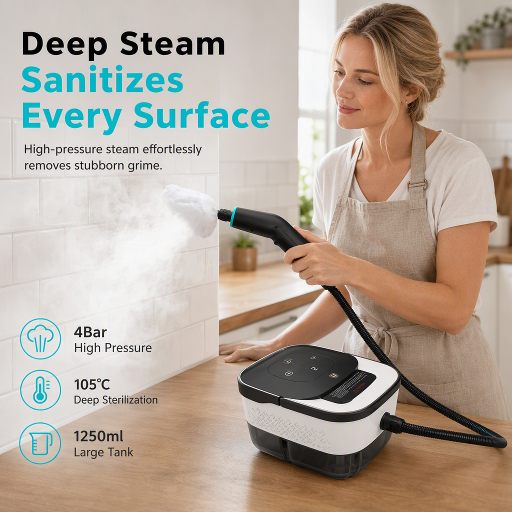 🔥 50% OFF! 💨 Handheld Steam Cleaner – High Pressure Deep Cleaning Tool
