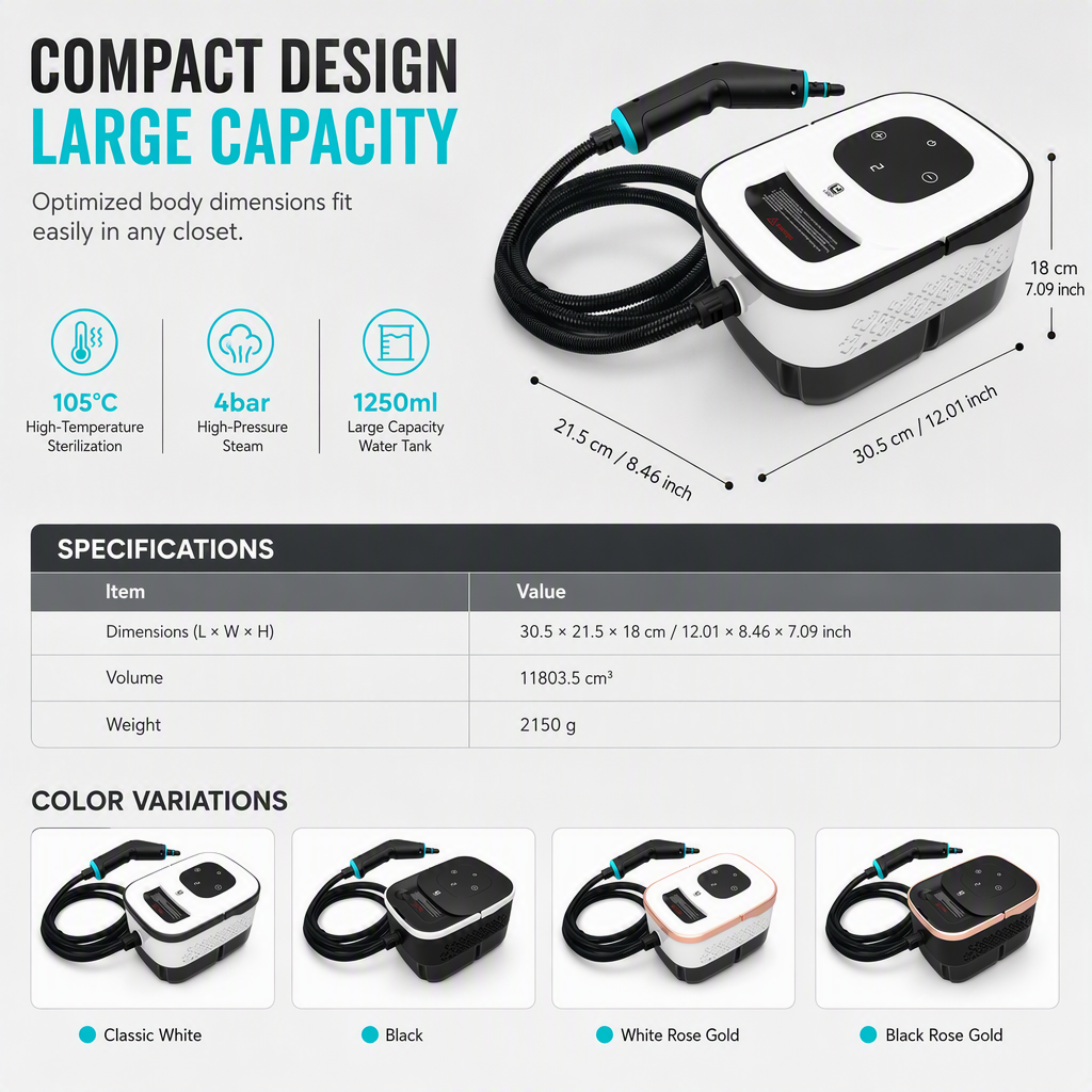🔥 50% OFF! 💨 Handheld Steam Cleaner – High Pressure Deep Cleaning Tool