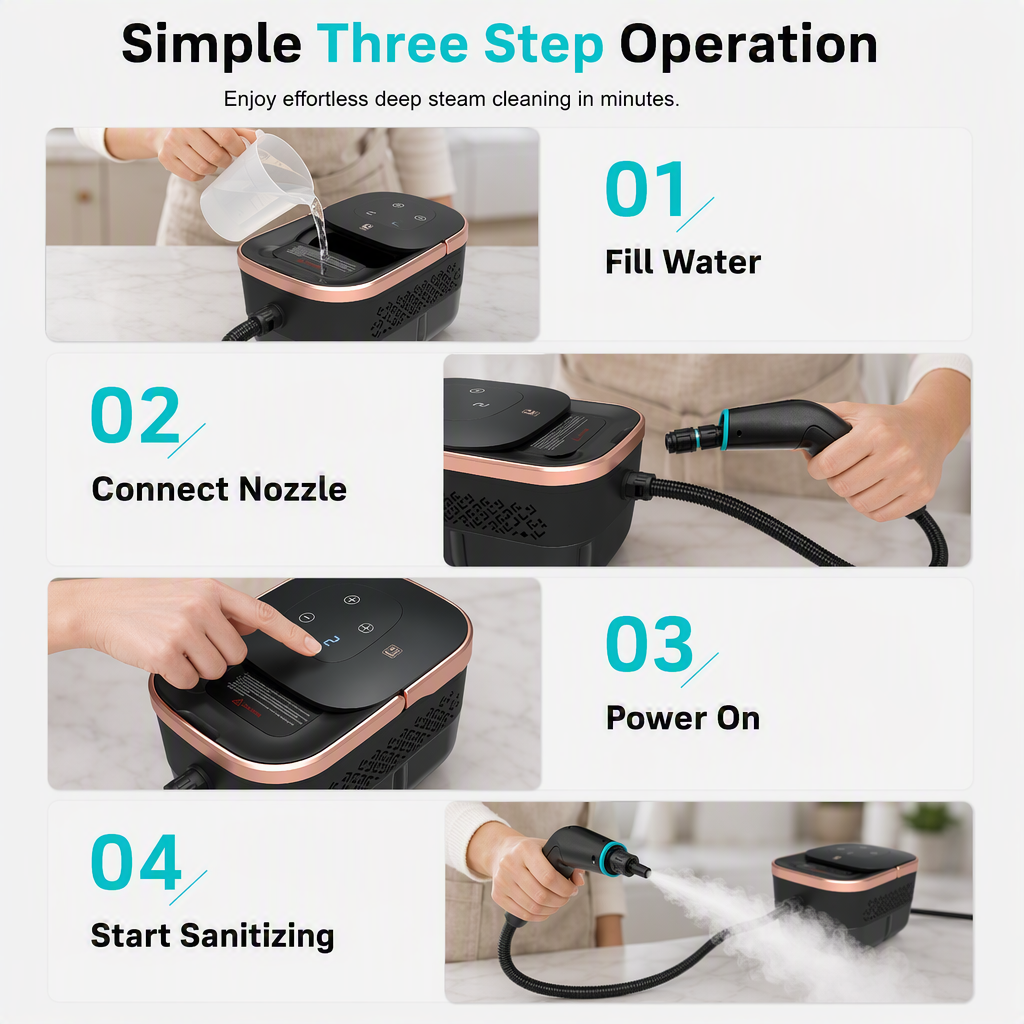 🔥 50% OFF! 💨 Handheld Steam Cleaner – High Pressure Deep Cleaning Tool
