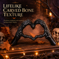 Halloween Resin Skeleton Figurine with Heart Hand Gesture for Home Bedroom Desktop Decoration