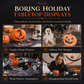 Halloween Resin Skeleton Figurine with Heart Hand Gesture for Home Bedroom Desktop Decoration