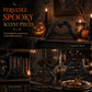 Halloween Resin Skeleton Figurine with Heart Hand Gesture for Home Bedroom Desktop Decoration
