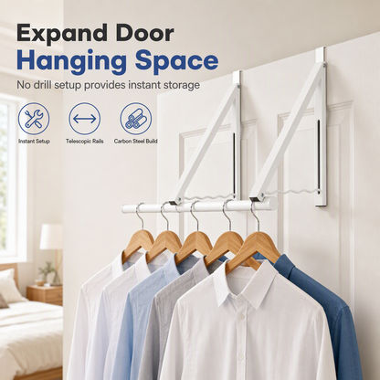🚪 Save 50%! 🧥 Over‑Door Coat Rack – No‑drill, folding & heavy‑duty ✨