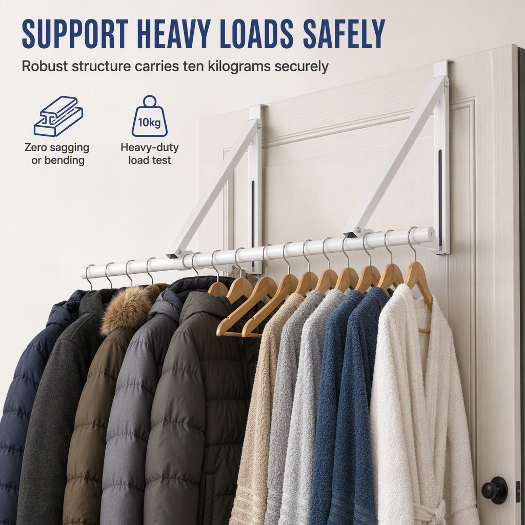 🚪 Save 50%! 🧥 Over‑Door Coat Rack – No‑drill, folding & heavy‑duty ✨
