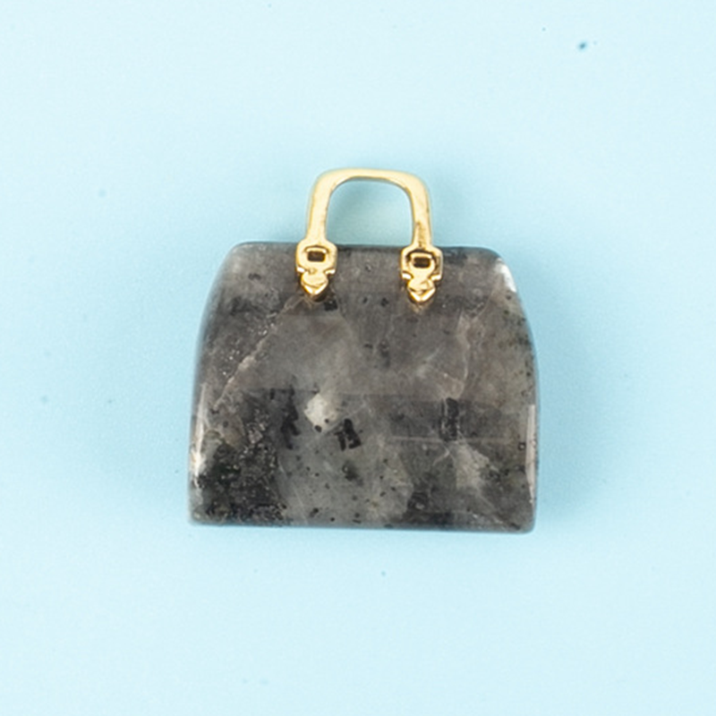 Miniature Elegant Stone Handbag Ornament