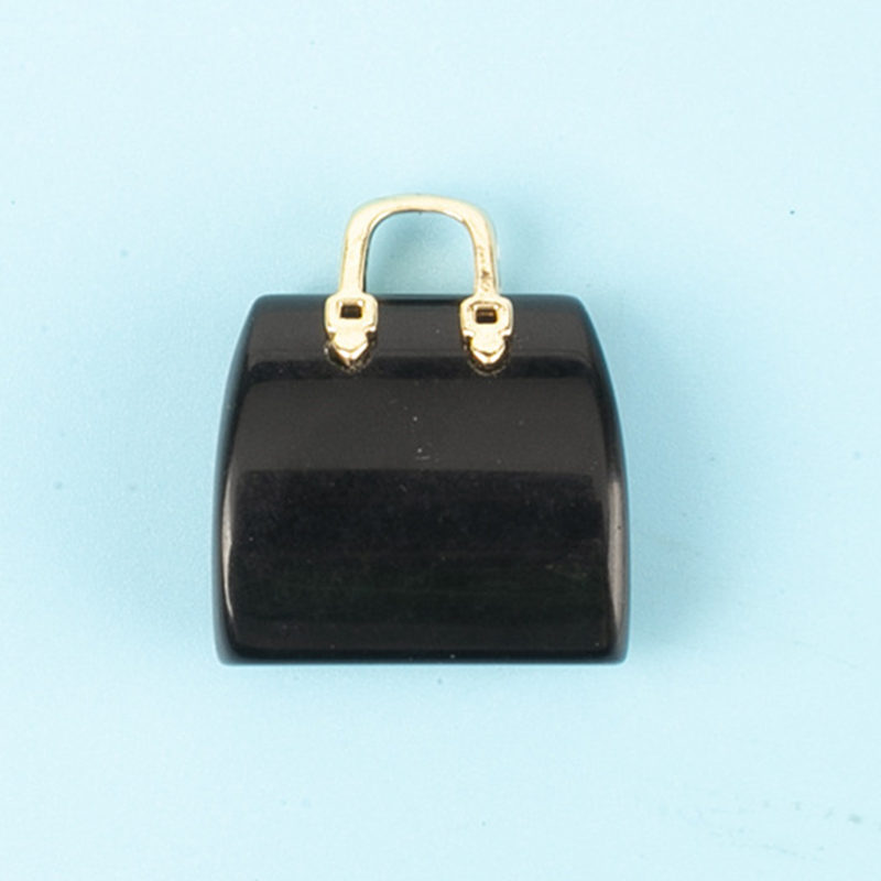 Miniature Elegant Stone Handbag Ornament