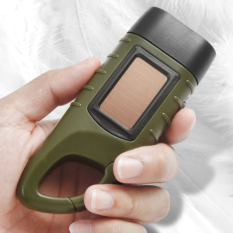 🔦50% OFF NOW! Stay Lit Anywhere! No-Battery Solar Crank Flashlight‑Hand Crank Emergency Torch, Solar Powered Survival Light for Camping, Hiking & Power Outages