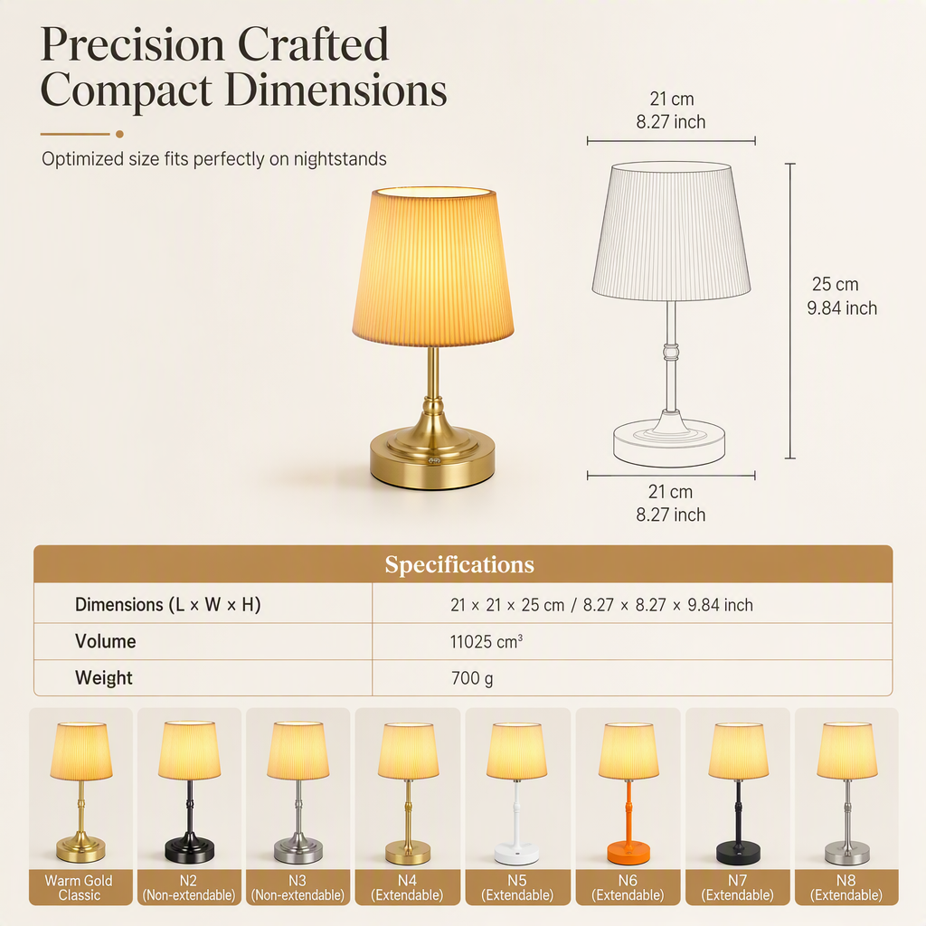 ⏳🔥LIMITED-TIME 50% OFF! ⏰Rechargeable Fabric and Metal LED Bedside Lamp with Touch Control 5200mAh Battery USB Warm Light Decorative Atmosphere Night Light