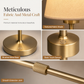 ⏳🔥LIMITED-TIME 50% OFF! ⏰Rechargeable Fabric and Metal LED Bedside Lamp with Touch Control 5200mAh Battery USB Warm Light Decorative Atmosphere Night Light