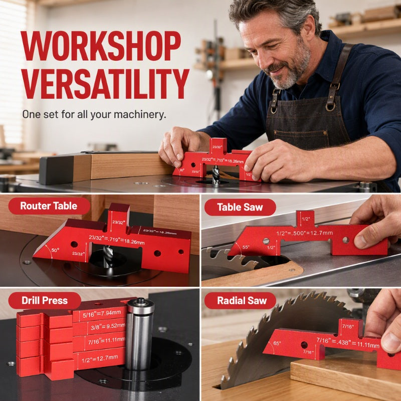 ⏳🔥LIMITED-TIME 50% OFF! ⏰Aluminum Alloy Woodworking Setup Blocks