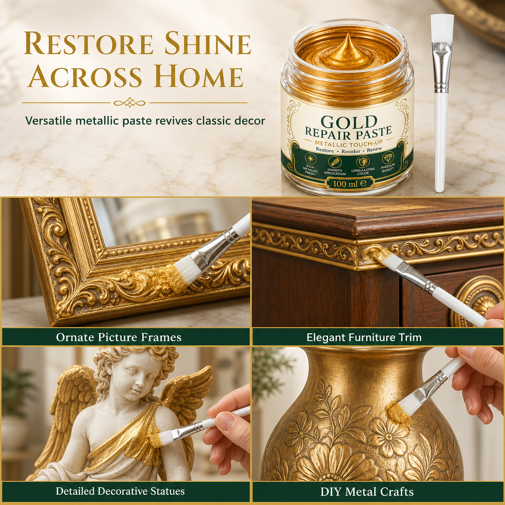 🎁2026 New Arrivals 50% OFF💥Gold/Silver Metallic Refinishing Repair Paste with Brush