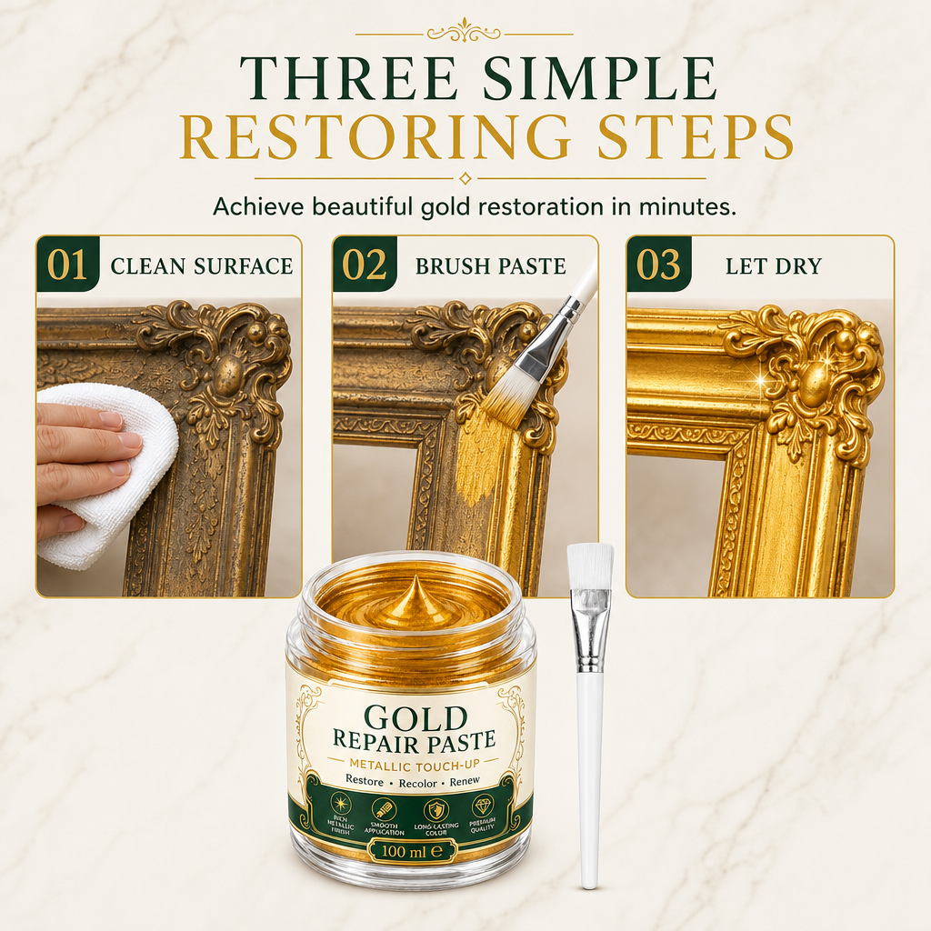 🎁2026 New Arrivals 50% OFF💥Gold/Silver Metallic Refinishing Repair Paste with Brush