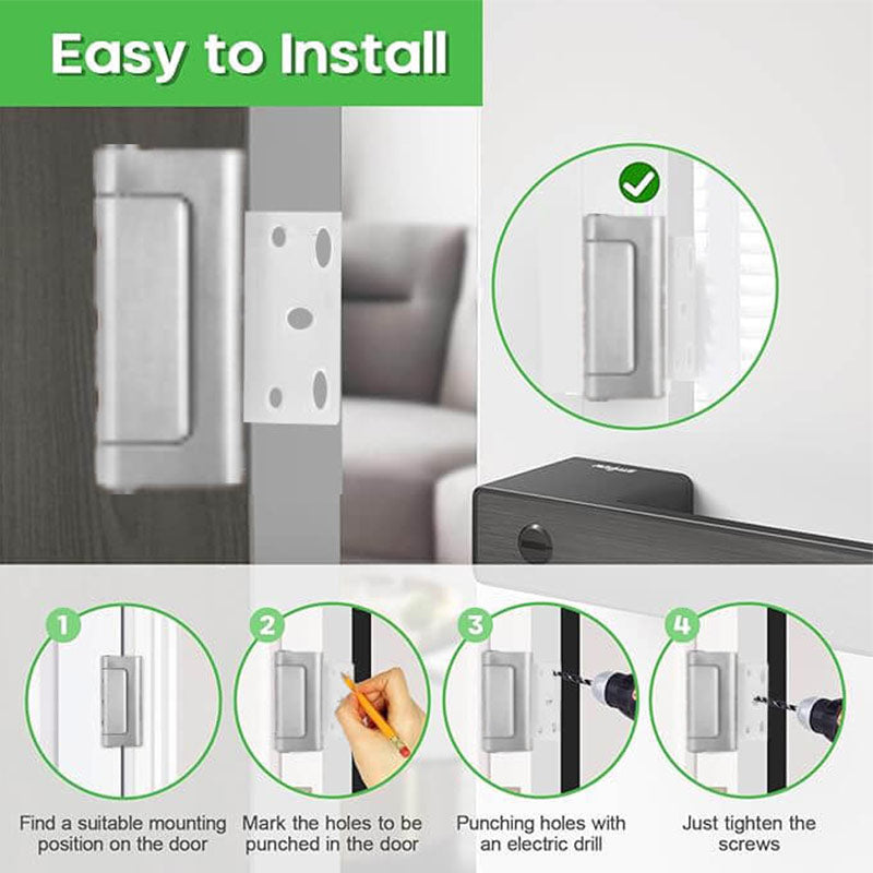 📢📢50% OFF !! ⏰Home Security Door Reinforcement Lock with Screws