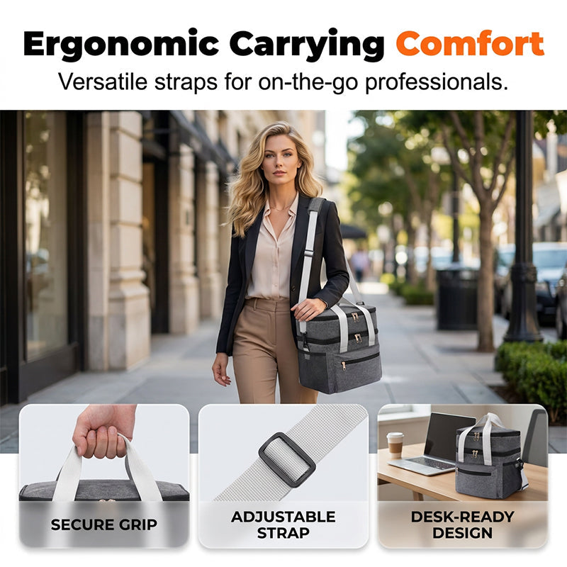 🍱✨ Double-Layer Insulated Lunch Bag – 50% OFF! Triple-layer thermal retention, dual compartments, shoulder strap – fresh meals anywhere. 💼