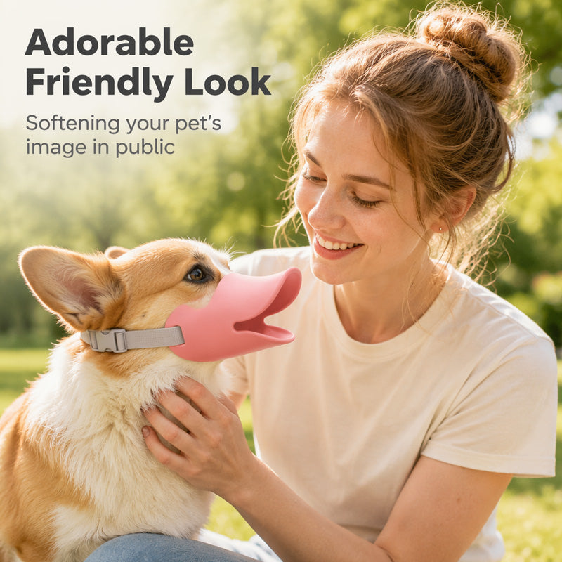📢📢50% OFF !! ⏰Cute Duck Bill Silicone Dog Muzzle