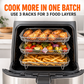 3-Layer 304 Stainless Steel Air Fryer Rack, Stackable Grill Basket and Toast Rack for Chicken Wings and Toast, Cooking Rack for Indoor Kitchen Grill Accessories, Grilling Accessories
