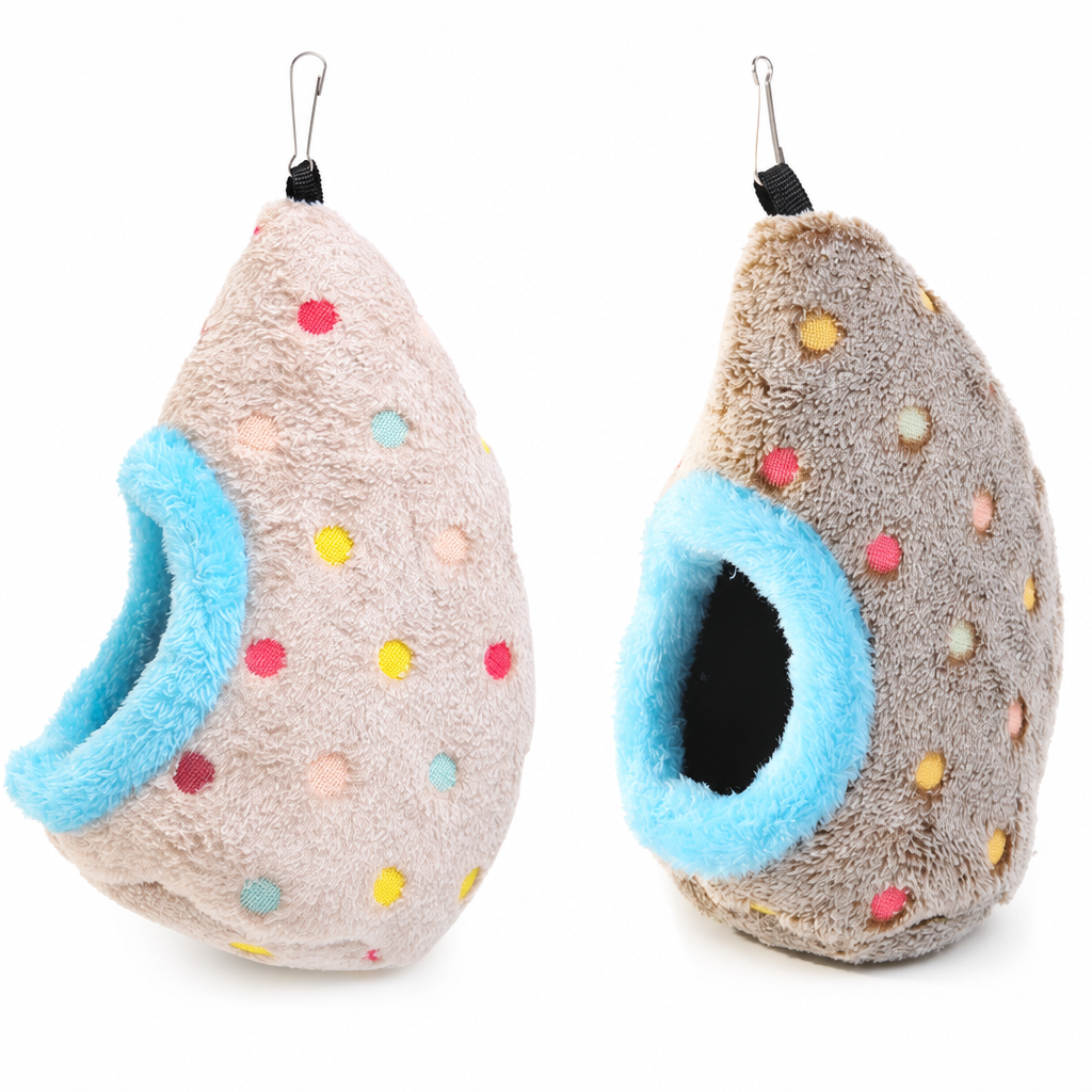 🎁2026 New Arrivals 50% OFF💥Hanging Cotton Bird Nest Hammock – Double-Layer Fleece Warmth, Enclosed Oval Nesting Cave & Durable Metal Hook – Cozy Winter Hideout for Small Birds 🥚