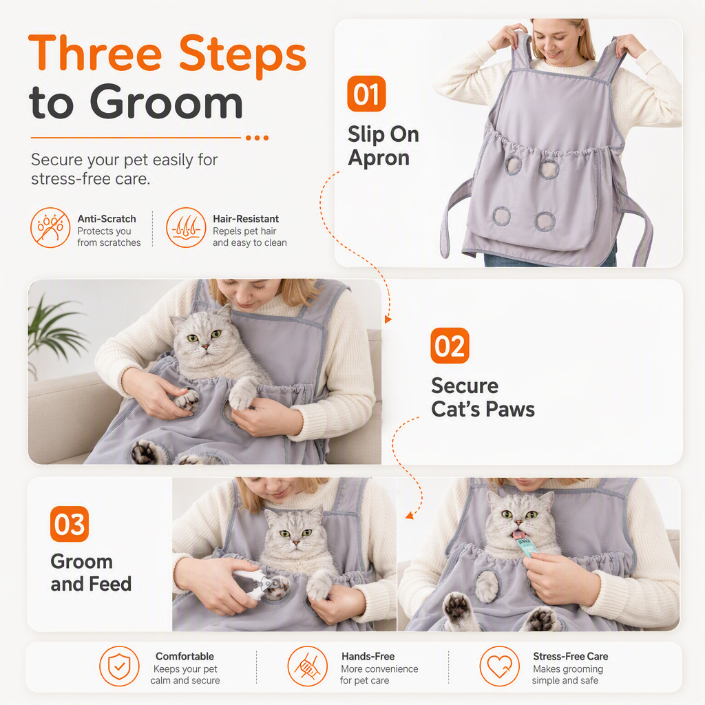 🐾 Save 50%! 🧥 Pet Cuddling Apron – Hair-resistant & with leg holes ✨