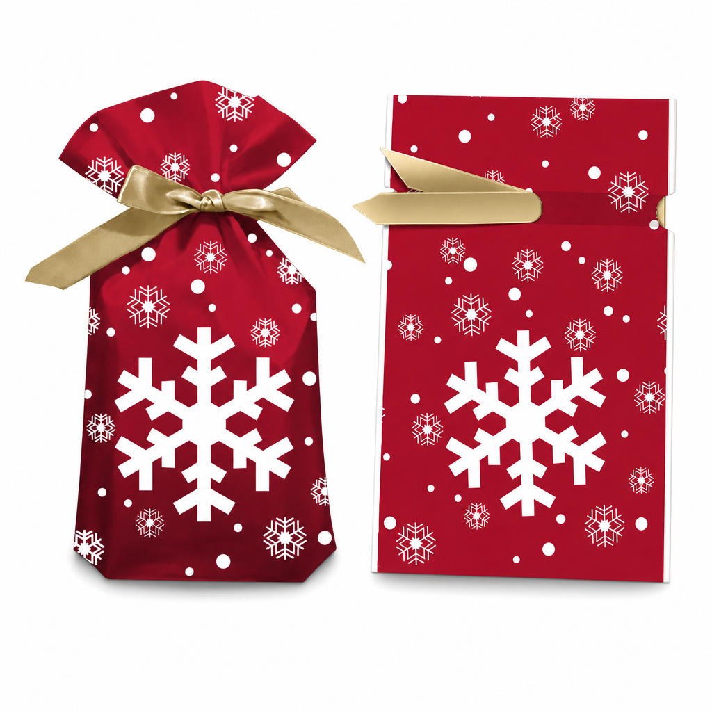 ⏳Limited-time 50% off⏰Christmas Drawstring Gift Bags with Ribbon (50 Pcs)🎄🎁