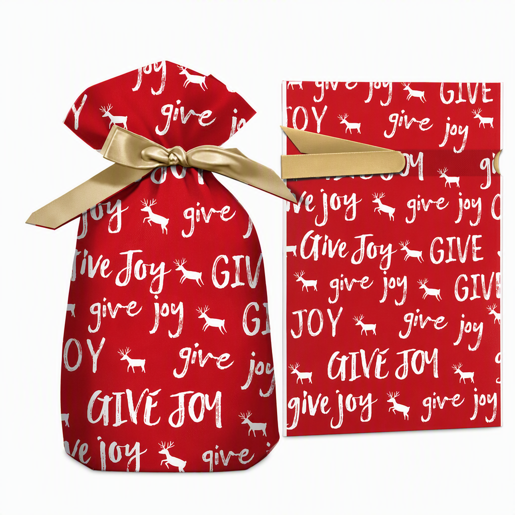 ⏳Limited-time 50% off⏰Christmas Drawstring Gift Bags with Ribbon (50 Pcs)🎄🎁