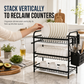 Kitchen Countertop Dish Drying Rack and Bowl Plate Storage Organizer Shelf for Small Spaces