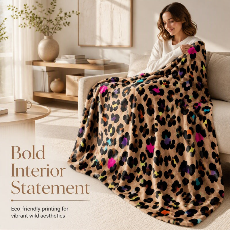 🛋️ Ultra-Soft Leopard Print Throw Blanket – Cozy & Stylish Home Comfort ✨