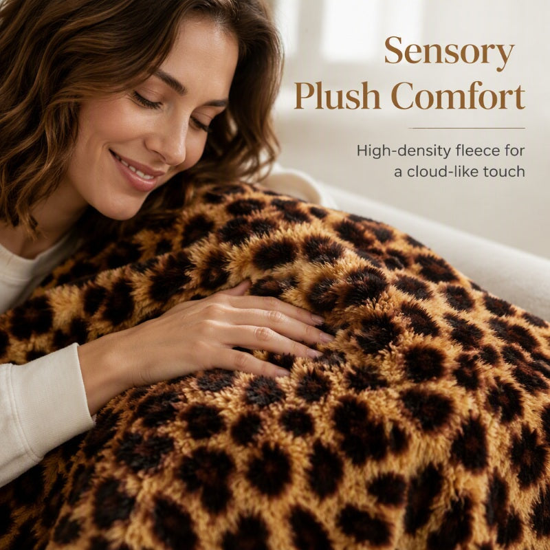 🛋️ Ultra-Soft Leopard Print Throw Blanket – Cozy & Stylish Home Comfort ✨