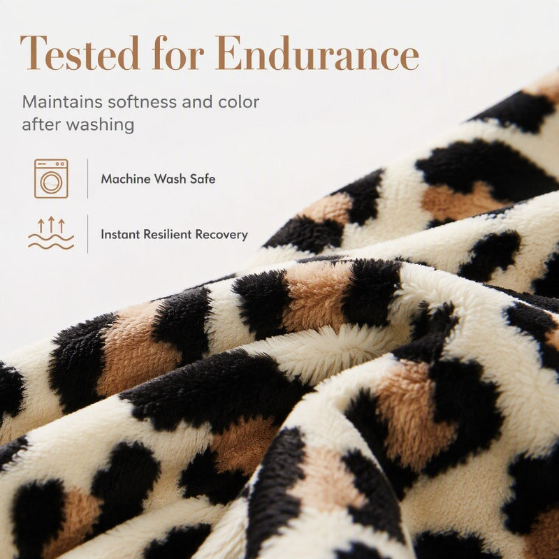 🛋️ Ultra-Soft Leopard Print Throw Blanket – Cozy & Stylish Home Comfort ✨