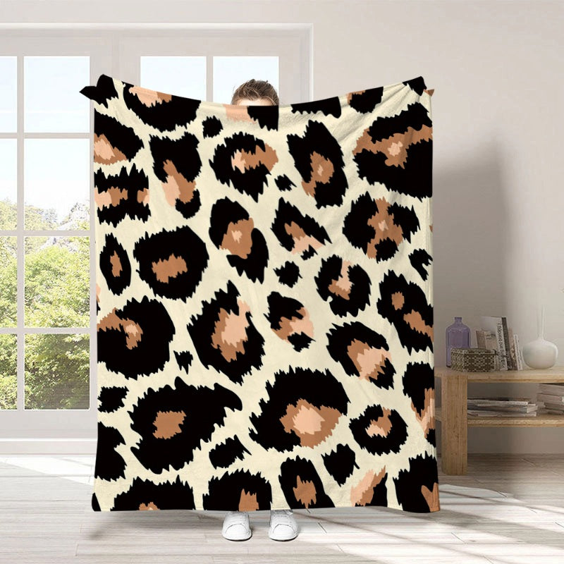 🛋️ Ultra-Soft Leopard Print Throw Blanket – Cozy & Stylish Home Comfort ✨