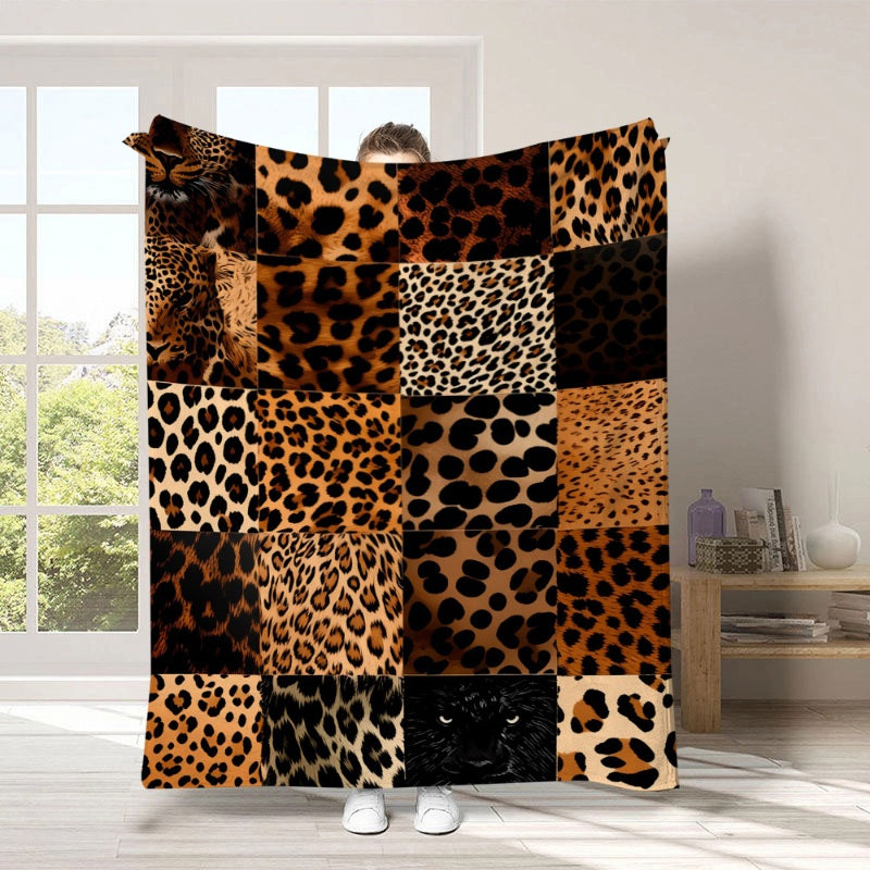 🛋️ Ultra-Soft Leopard Print Throw Blanket – Cozy & Stylish Home Comfort ✨