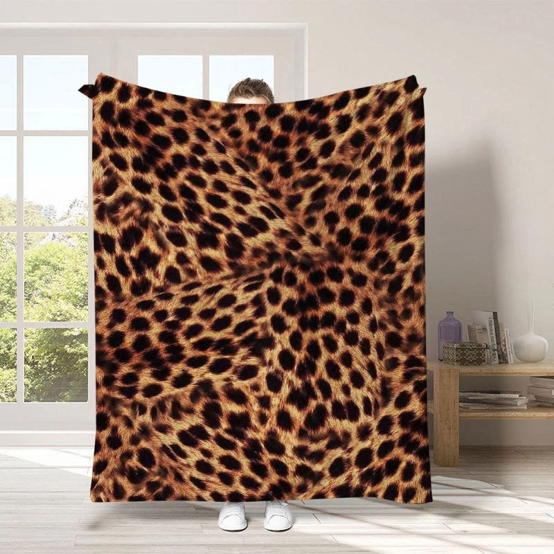 🛋️ Ultra-Soft Leopard Print Throw Blanket – Cozy & Stylish Home Comfort ✨