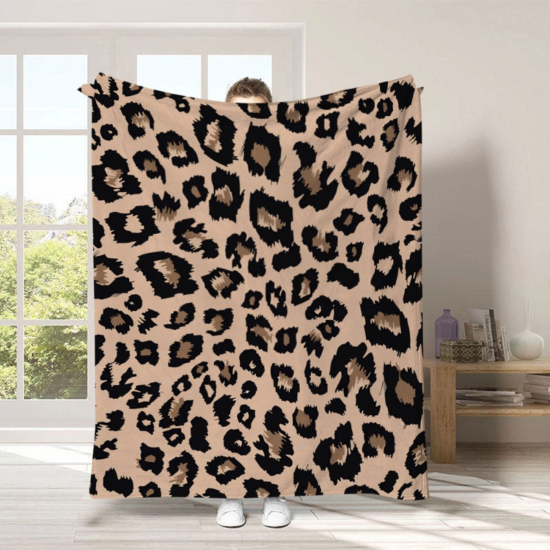 🛋️ Ultra-Soft Leopard Print Throw Blanket – Cozy & Stylish Home Comfort ✨