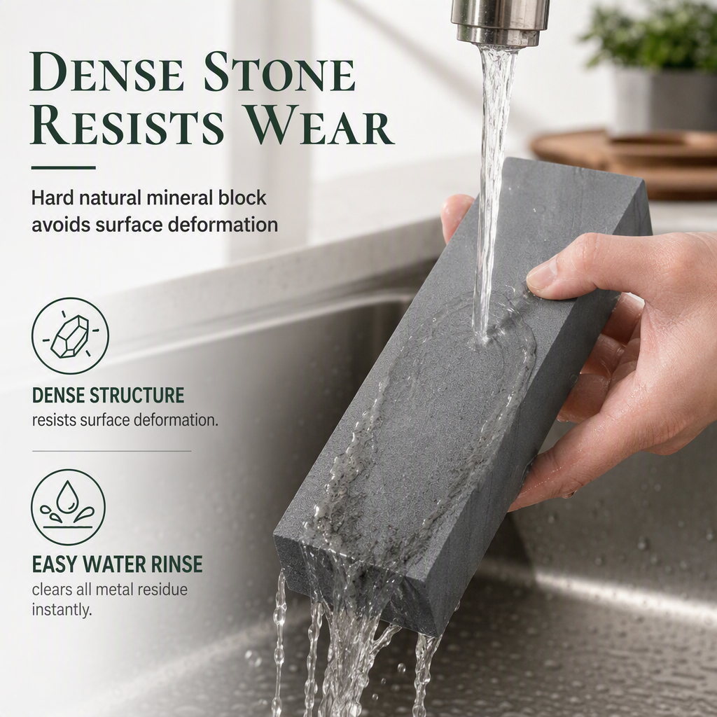 Natural Green Slurry Whetstone 3000 Grit Single Sided Kitchen Knife Sharpening Stone