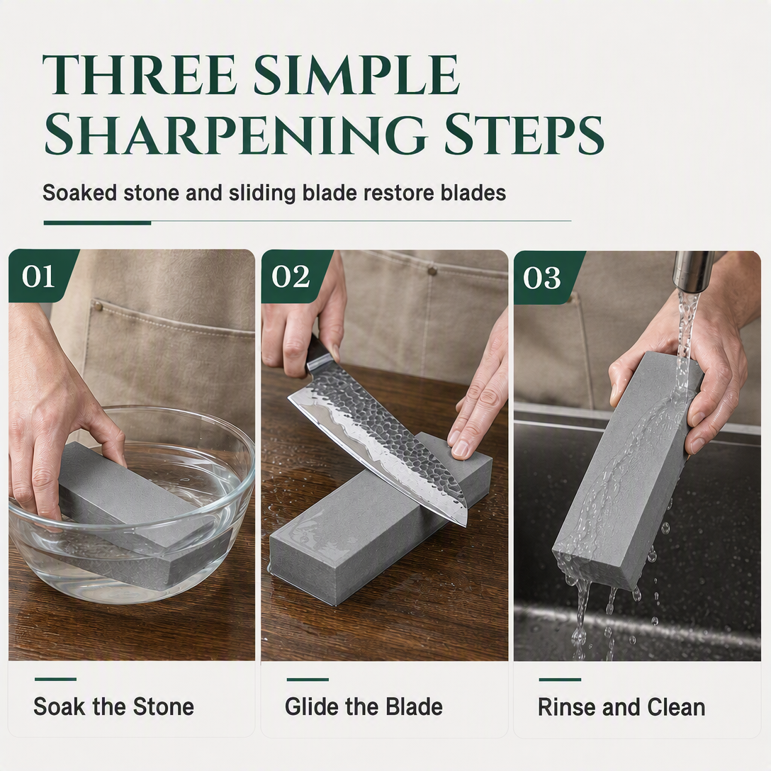 Natural Green Slurry Whetstone 3000 Grit Single Sided Kitchen Knife Sharpening Stone