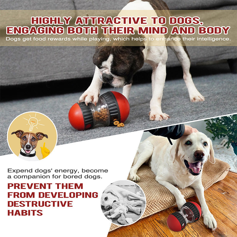 🐕 Interactive Dog Treat Dispenser Toy: Adjustable Food Release, Puzzle Fun, Durable, Slow Feeder