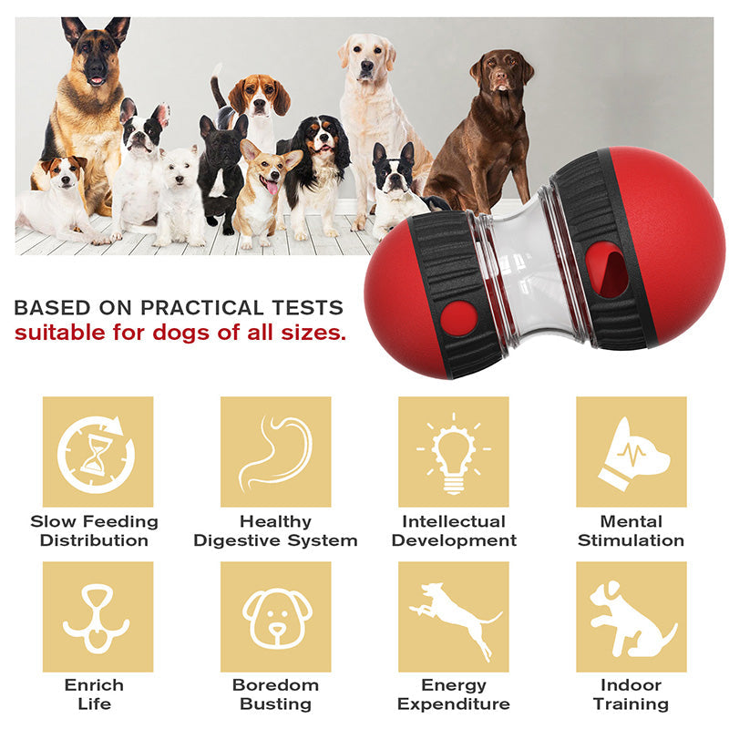 🐕 Interactive Dog Treat Dispenser Toy: Adjustable Food Release, Puzzle Fun, Durable, Slow Feeder