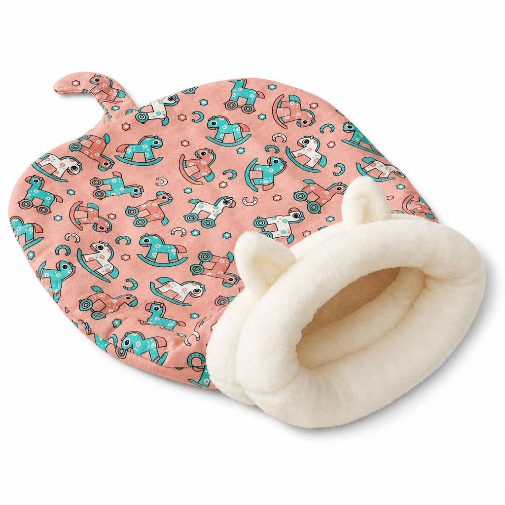Semi Enclosed Warm Sleeping Bag Bed Soft Deep Sleep Pet Cave Nest and Quilt for Cats and Small Dogs