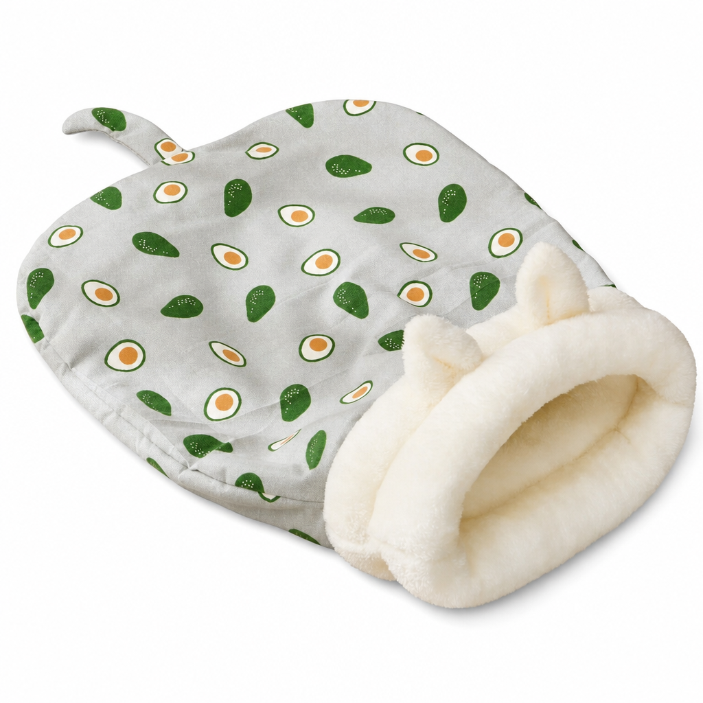 Semi Enclosed Warm Sleeping Bag Bed Soft Deep Sleep Pet Cave Nest and Quilt for Cats and Small Dogs