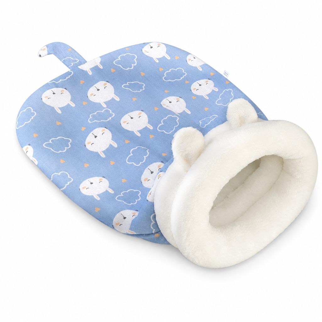 Semi Enclosed Warm Sleeping Bag Bed Soft Deep Sleep Pet Cave Nest and Quilt for Cats and Small Dogs