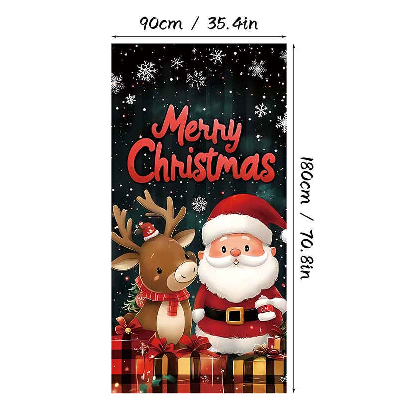 Christmas Door Cover For Instant Holiday Decor