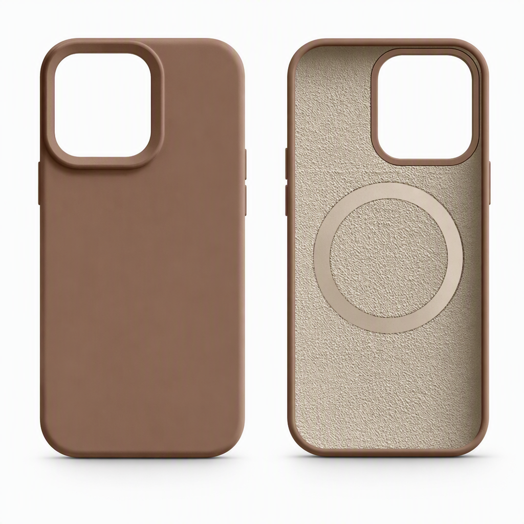 📱 Save 50%! 🧲 Liquid Silicone Case – Magnetic ring & soft flocked grip ✨