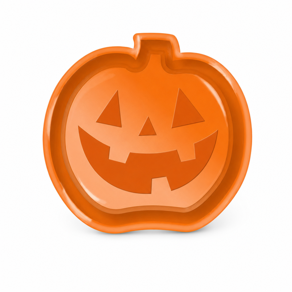 Halloween Pumpkin Ghost and Bat Shaped Candy Plates PP Plastic Fruit Trays and Decorative Snack Dishes