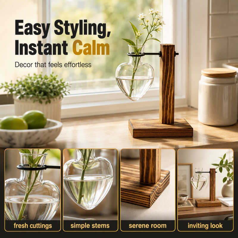 Minimalist Glass Vase for Desktop
