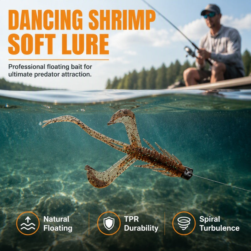 🦐 Save 50%! 🎣 Realistic Shrimp Soft Lures – Floating & lifelike action ✨