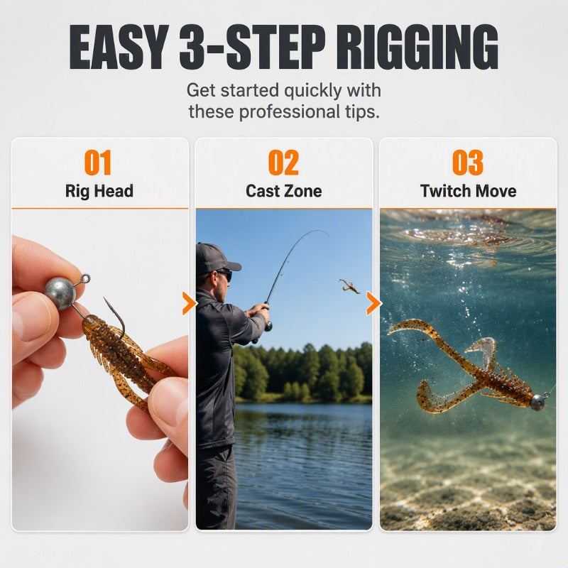 🦐 Save 50%! 🎣 Realistic Shrimp Soft Lures – Floating & lifelike action ✨