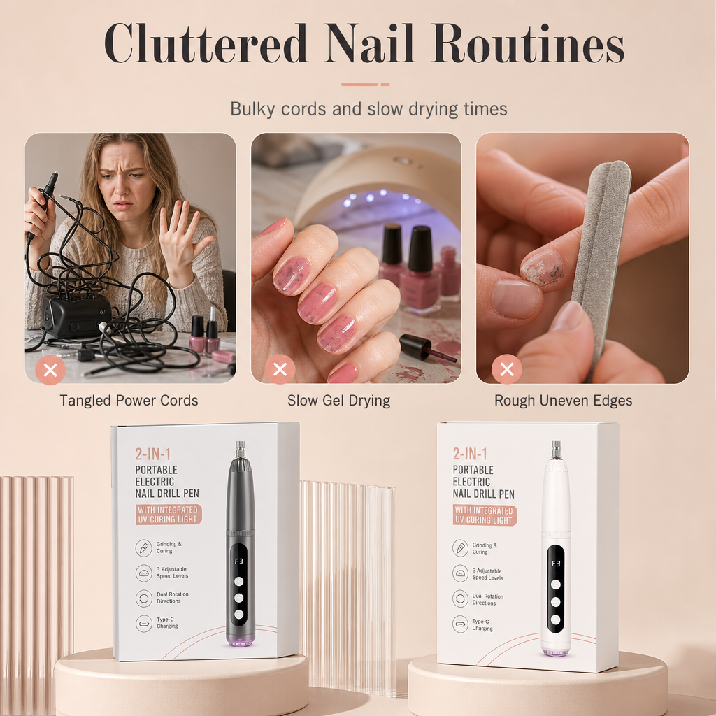 💅 50% OFF! ✨ Portable Electric Nail Drill Machine – Cordless Dual-Action Shaping & Polishing, Quiet High-Precision Motor & 3 Adjustable Levels – Salon-Grade Manicure at Home 💆‍♀️