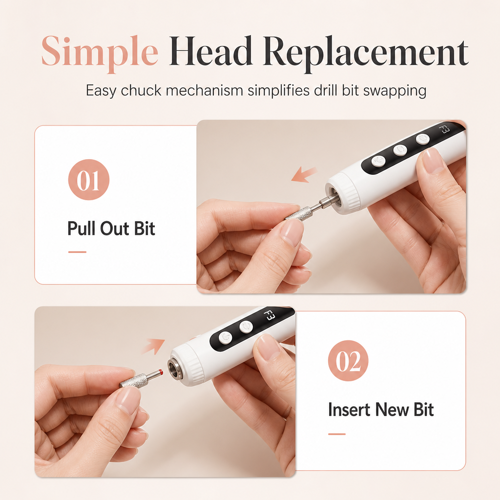 💅 50% OFF! ✨ Portable Electric Nail Drill Machine – Cordless Dual-Action Shaping & Polishing, Quiet High-Precision Motor & 3 Adjustable Levels – Salon-Grade Manicure at Home 💆‍♀️