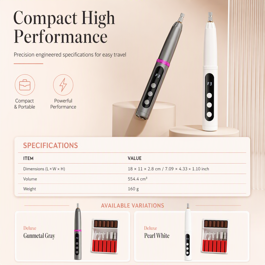 💅 50% OFF! ✨ Portable Electric Nail Drill Machine – Cordless Dual-Action Shaping & Polishing, Quiet High-Precision Motor & 3 Adjustable Levels – Salon-Grade Manicure at Home 💆‍♀️