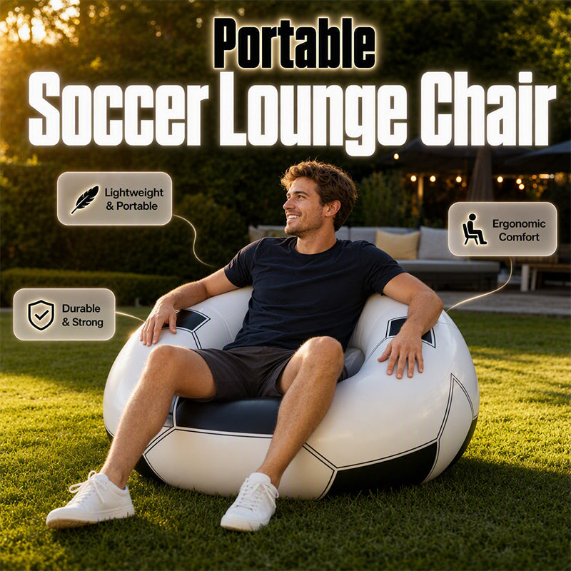 Inflatable PVC Soccer-Shaped Sofa