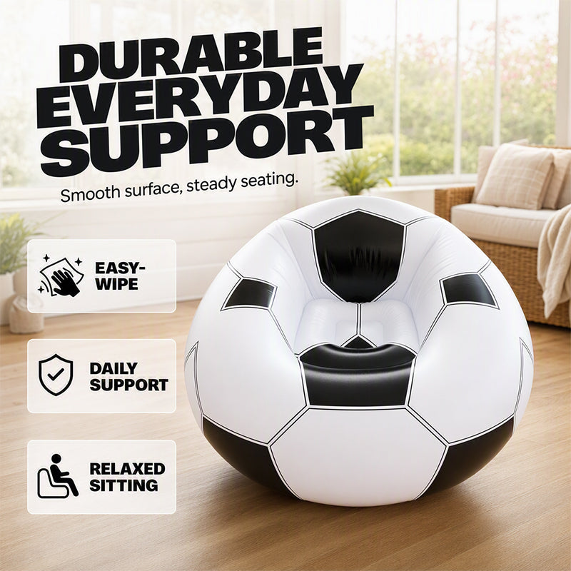 Inflatable PVC Soccer-Shaped Sofa